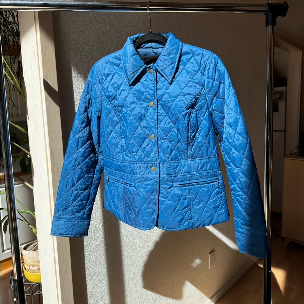 Talbots Petite blue quilted jacket